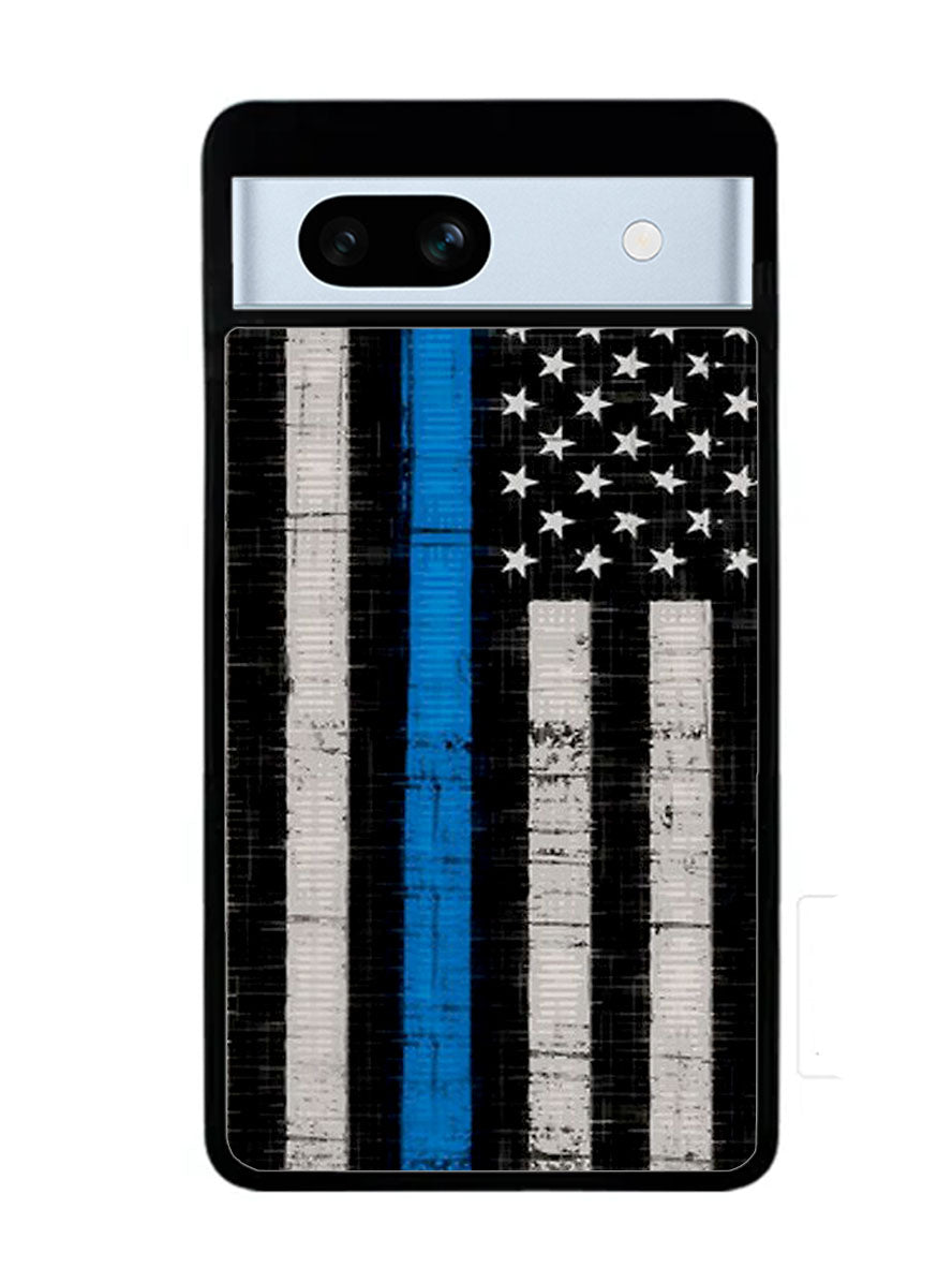 Police Blue Line Flag Google Pixel 7A Case