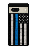 Police Blue Line Flag Google Pixel 7 Case
