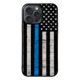 Police Blue Line Flag Case iPhone 15 Pro Max BC2025
