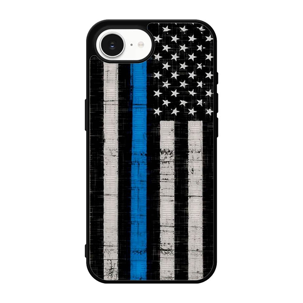 Police Blue Line Flag iPhone 16e Case BC2025