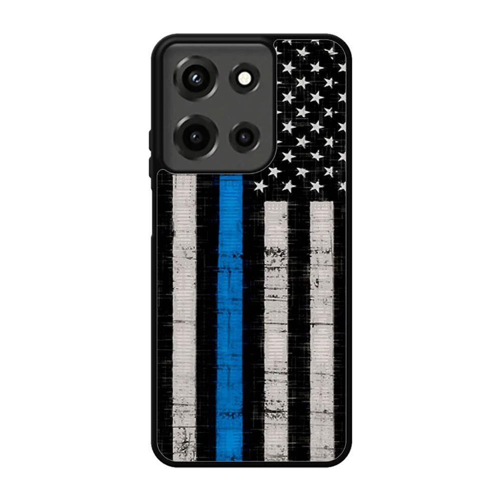 Police Blue Line Flag Motorola Moto G 5G 2025 Case FE5483