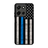 Police Blue Line Flag Motorola Moto G 5G 2025 Case FE5483
