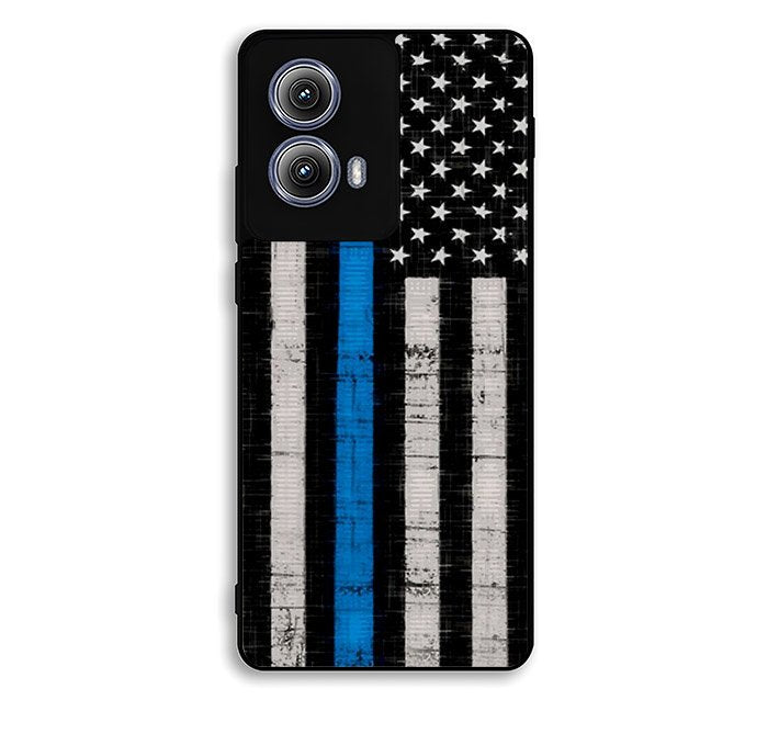 Police Blue Line Flag Motorola Moto Edge 2024 Case FE3832