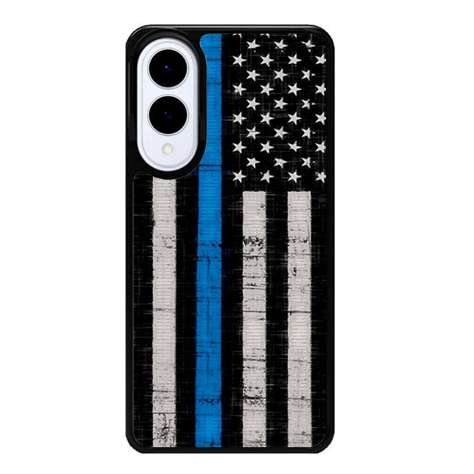 Police Blue Line Flag Samsung Galaxy S25 Edge Case Case