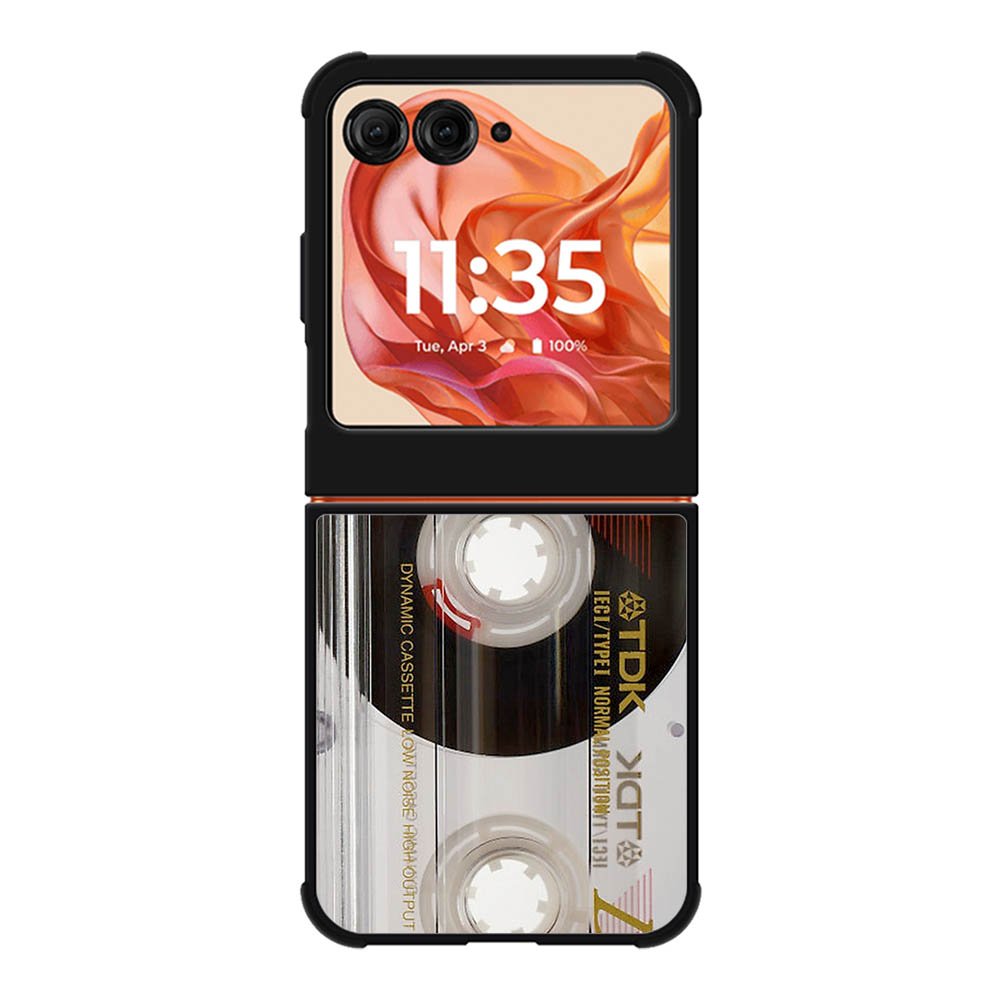 Retro Cassette Tape 1980's Motorola Moto Razr 2025/2024 , Moto Razr 60/50 Case BC2043
