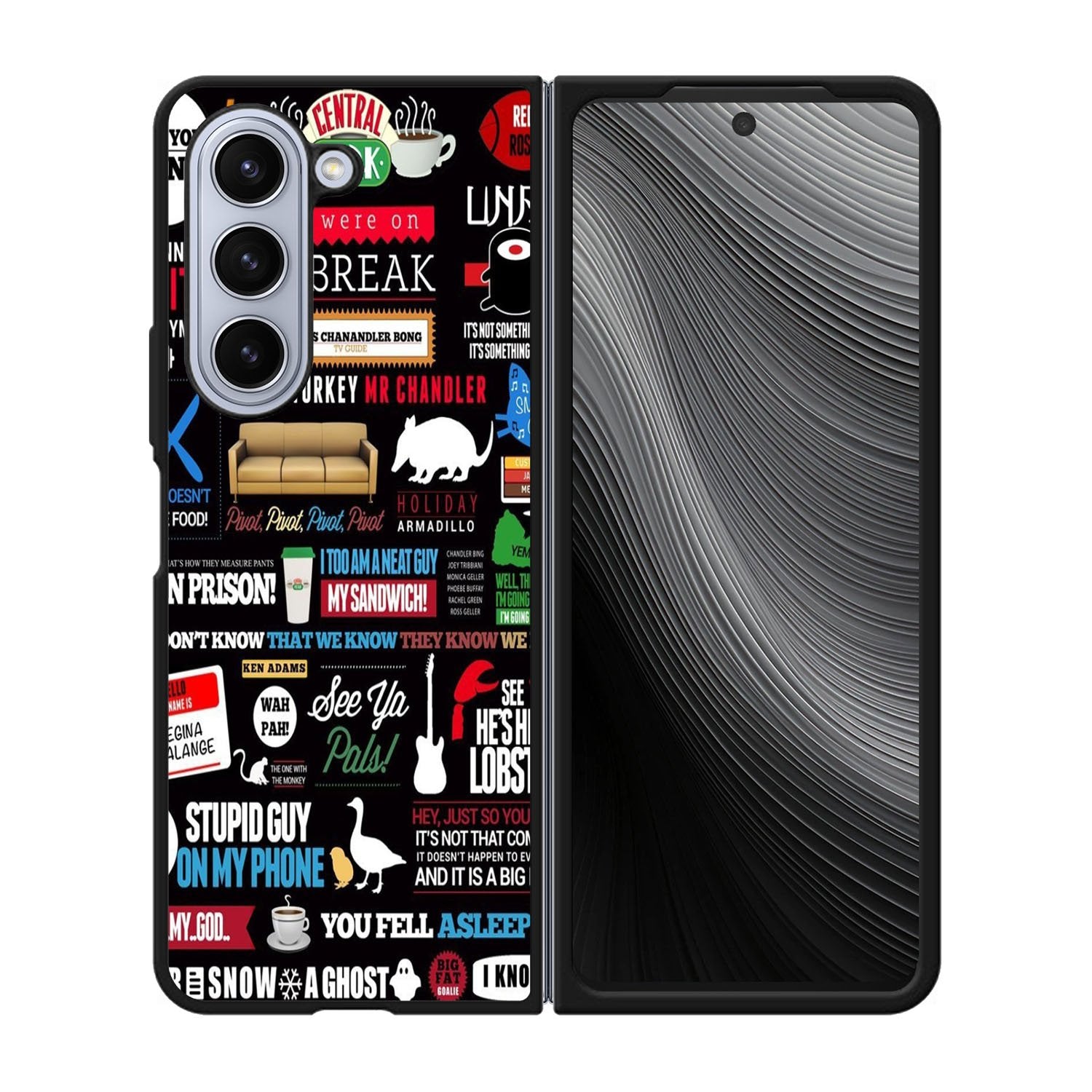Friends TV Art Quote Cute Parody Case Samsung Galaxy z Fold 5 5G BC2217