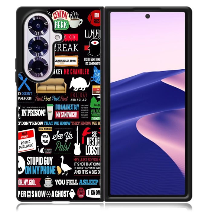 Friends TV Art Quote Cute Parody Samsung Galaxy Z Fold 7 5G Case BC2217