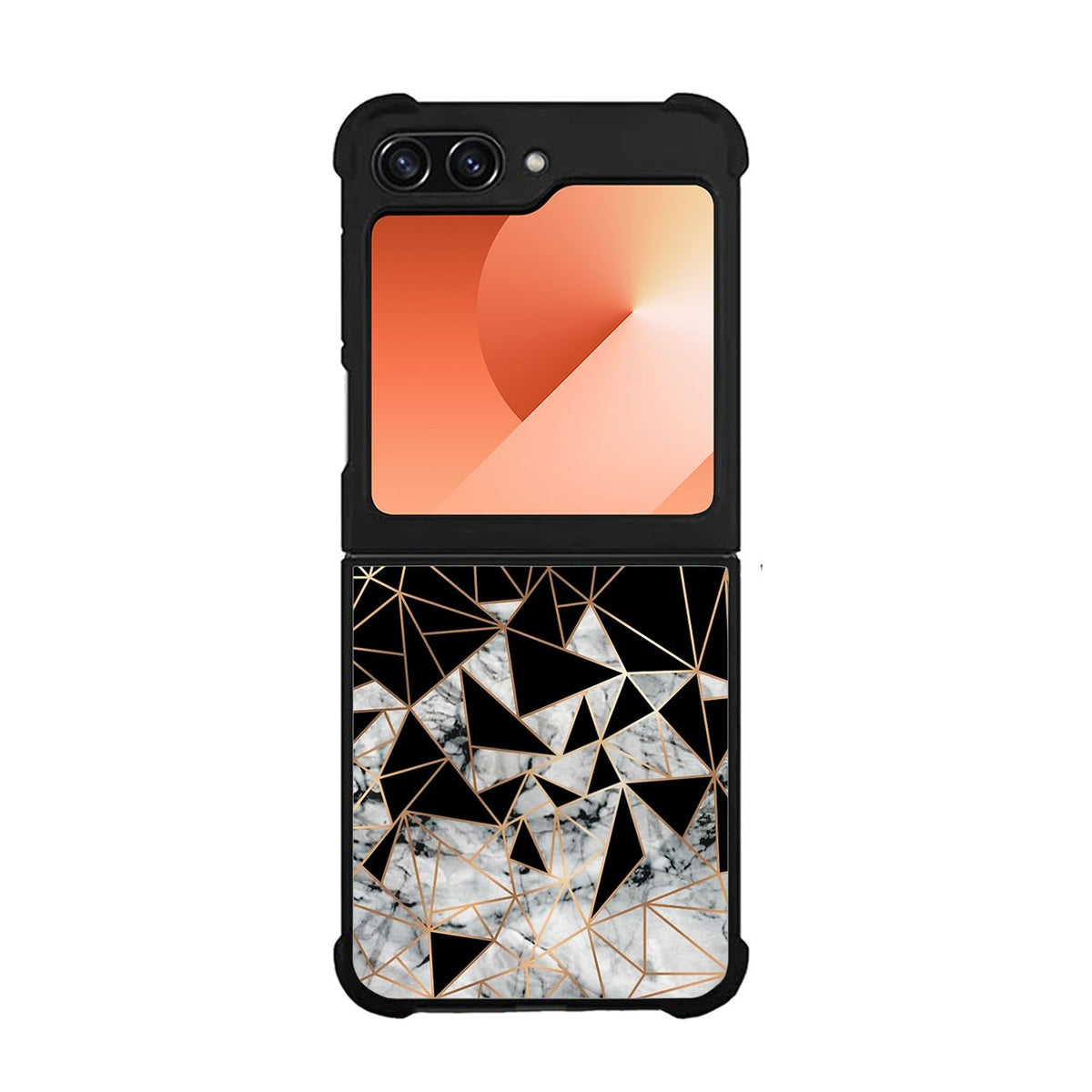 Marble Polygon Pattern Case Samsung Galaxy Z Flip 6 5G BC2060