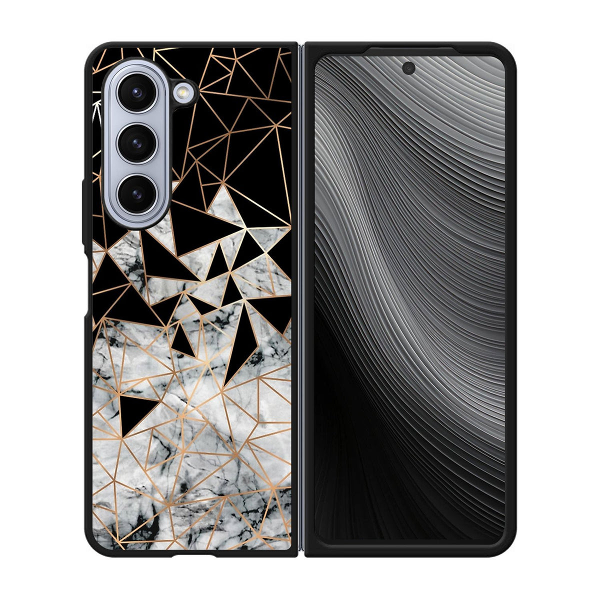 Marble Polygon Pattern Case Samsung Galaxy z Fold 5 5G BC2060