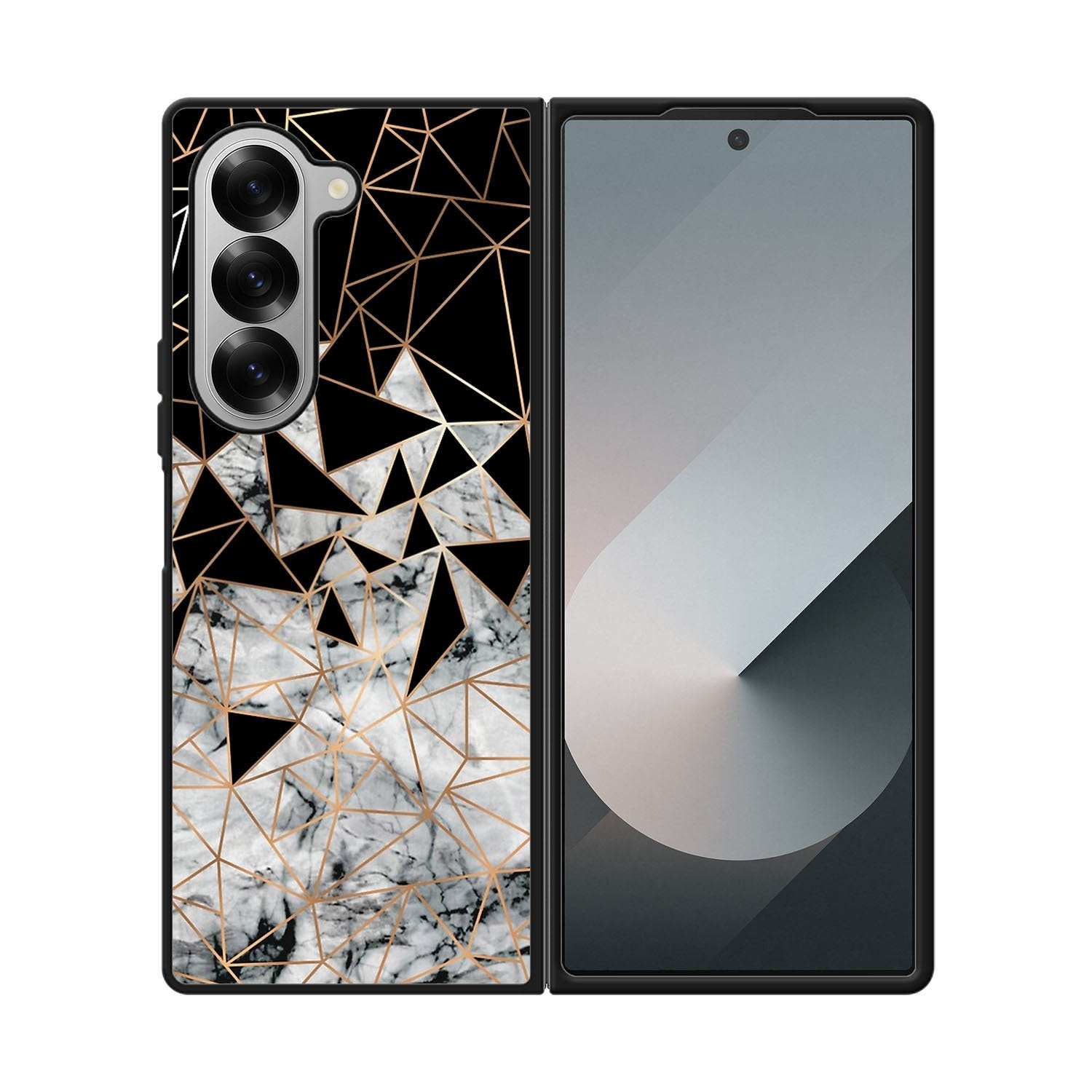 Marble Polygon Pattern Case Samsung Galaxy Z Fold 6 5G BC2060