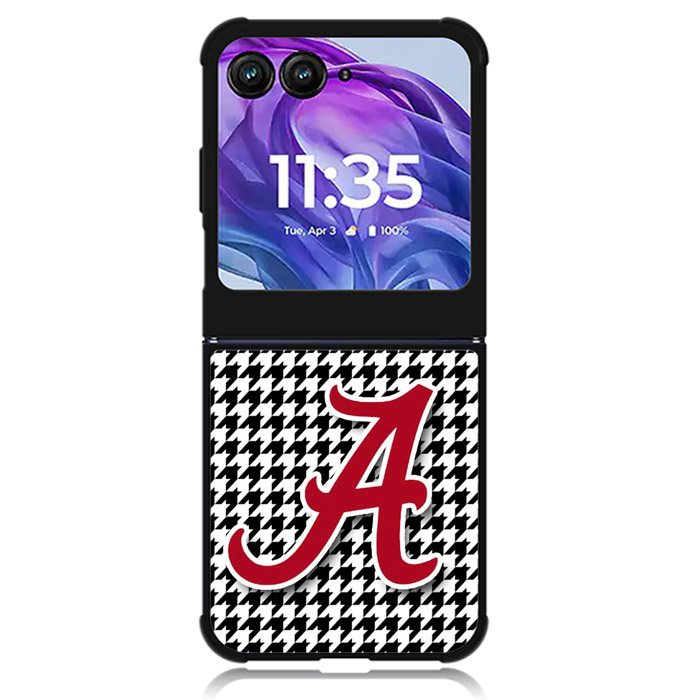 Alabama Houndstooth Crimson Tide Motorola Moto Razr 2024 , Moto Razr 50 Case
