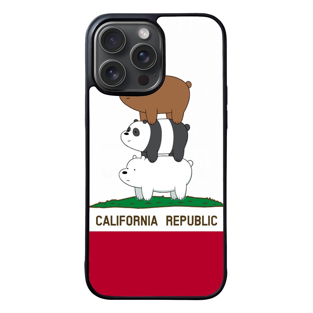 We Bare Bears California Republic Case iPhone 15 Pro Max BC1994