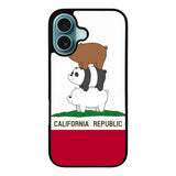 We Bare Bears California Republic Case iPhone 16 Plus BC1994