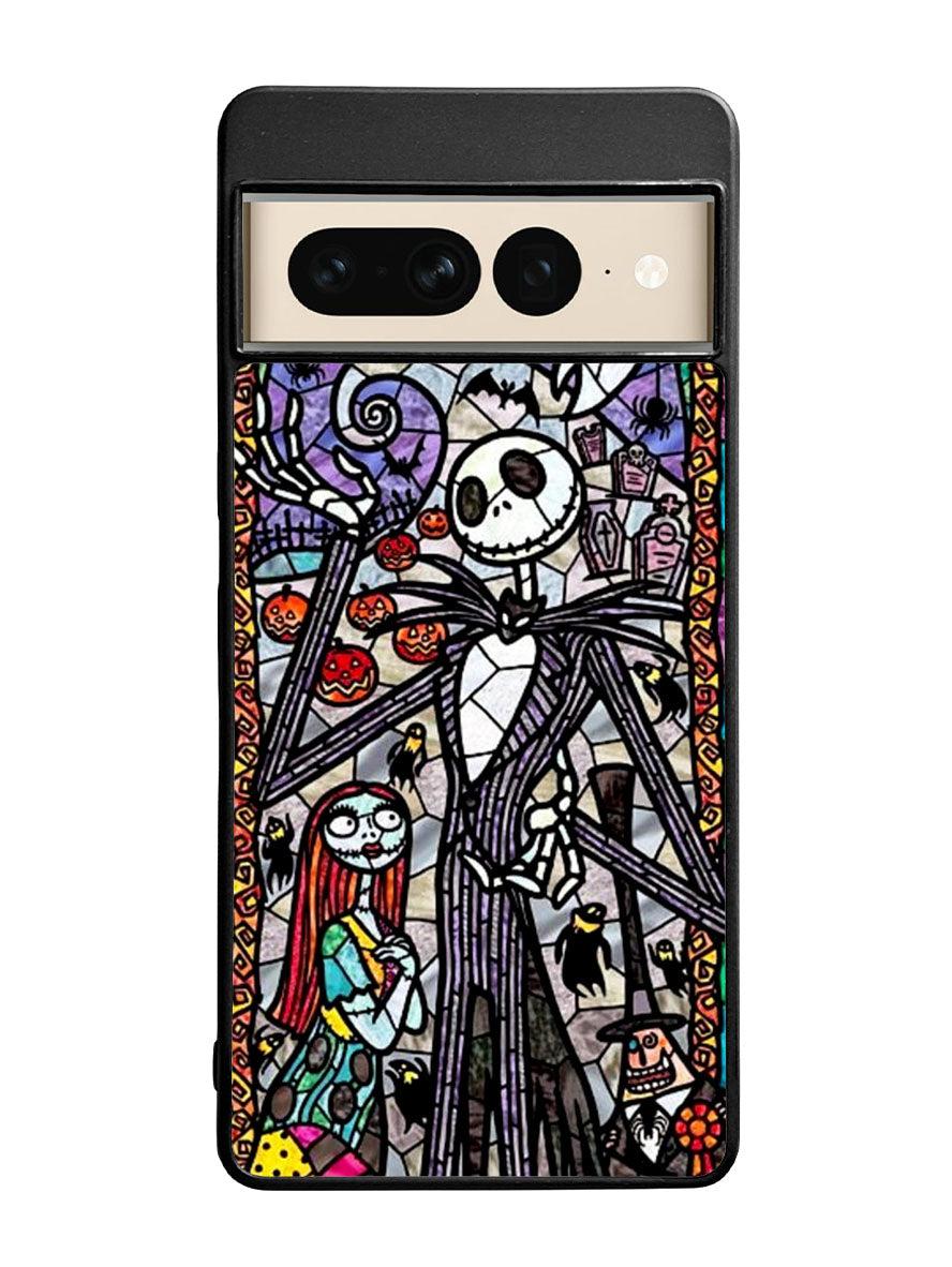 Nightmare Before Christmas Art Glass Google Pixel 7 Pro Case