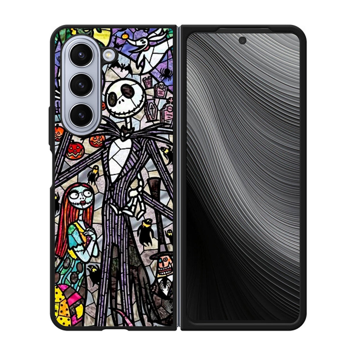 Nightmare Before Christmas Art Glass Case Samsung Galaxy z Fold 5 5G BC2090