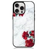 Marble With Roses Case iPhone 16 Pro Max BC2061