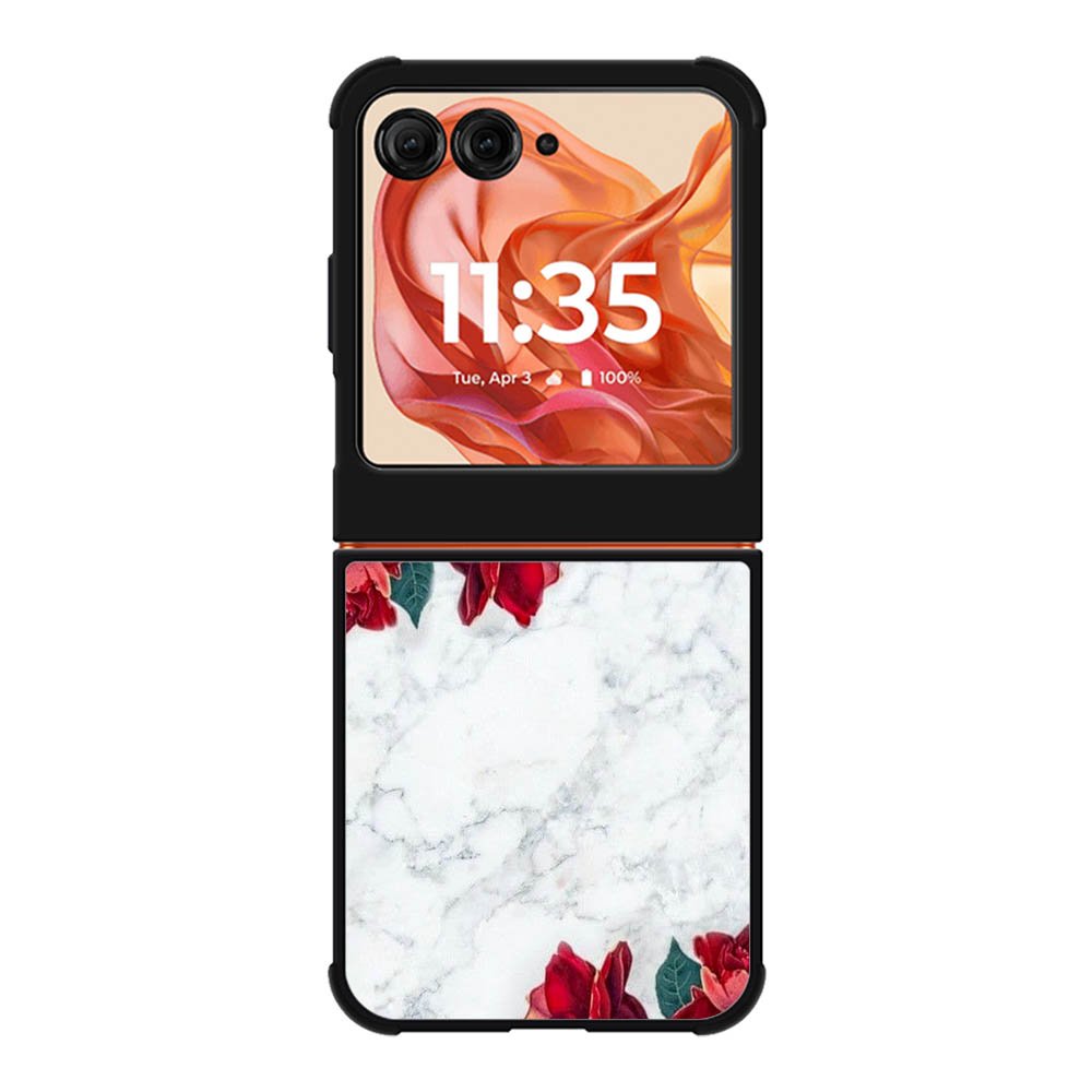 Marble With Roses Motorola Moto Razr 2025/2024 , Moto Razr 60/50 Case BC2061