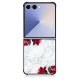 Marble With Roses Samsung Galaxy Z Flip 7 Case BC2061