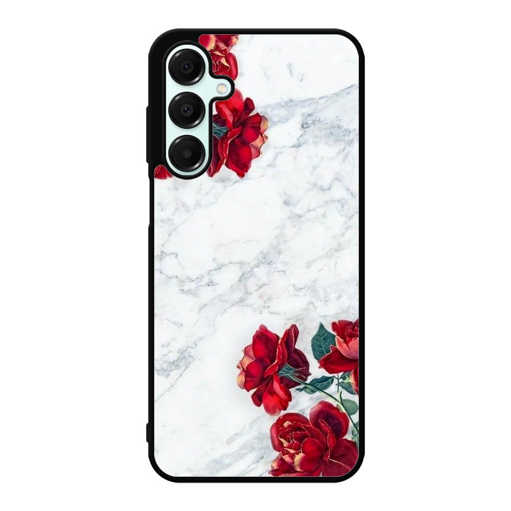Marble With Roses Samsung Galaxy A16 Case BC2061