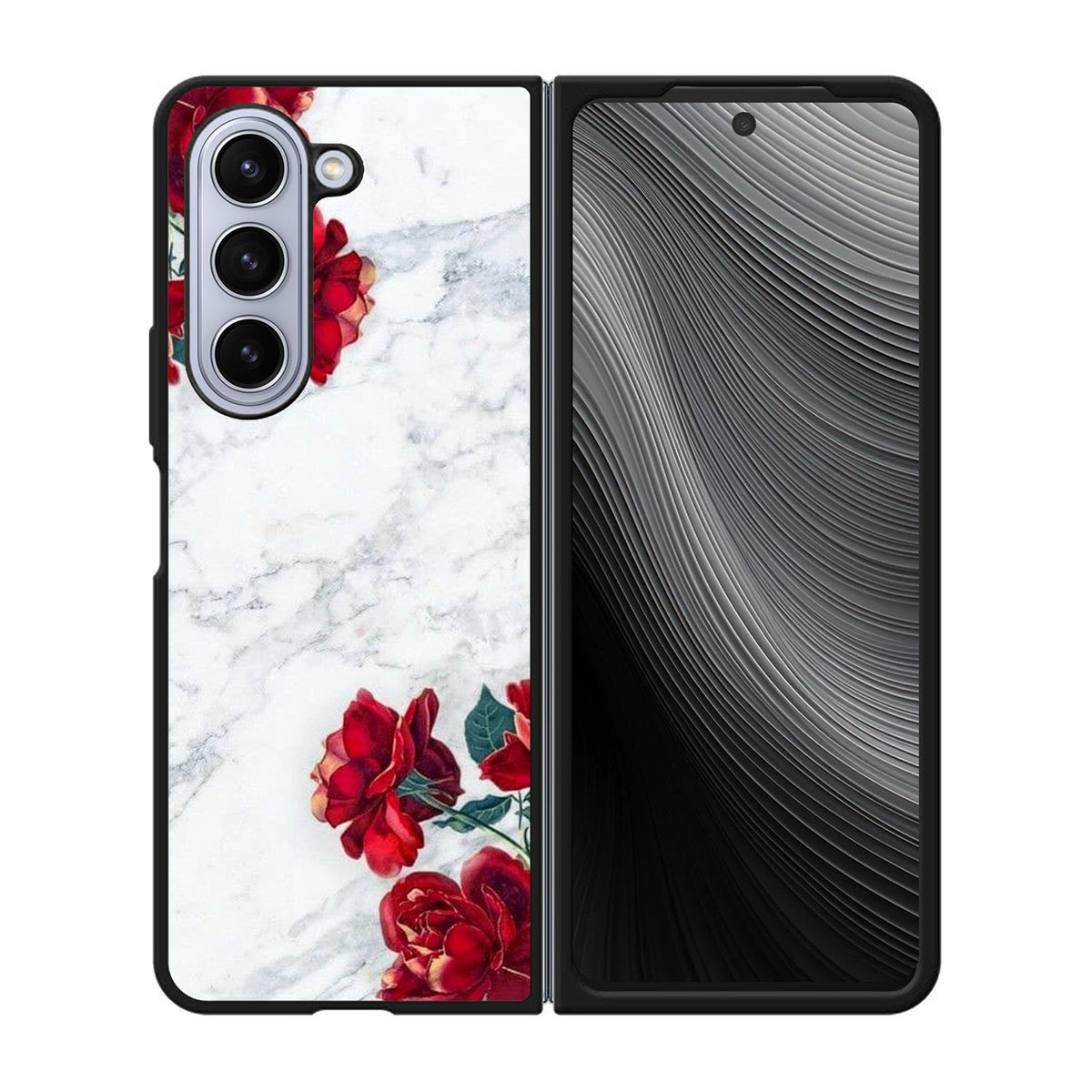 Marble With Roses Case Samsung Galaxy z Fold 5 5G BC2061
