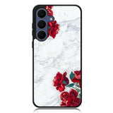 Marble With Roses Samsung Galaxy S25 FE Case BC2061