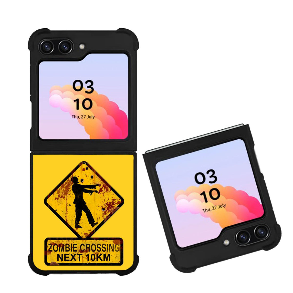 Zombie Crossing Sign Case Samsung Galaxy Z Flip 5 5G BC1977