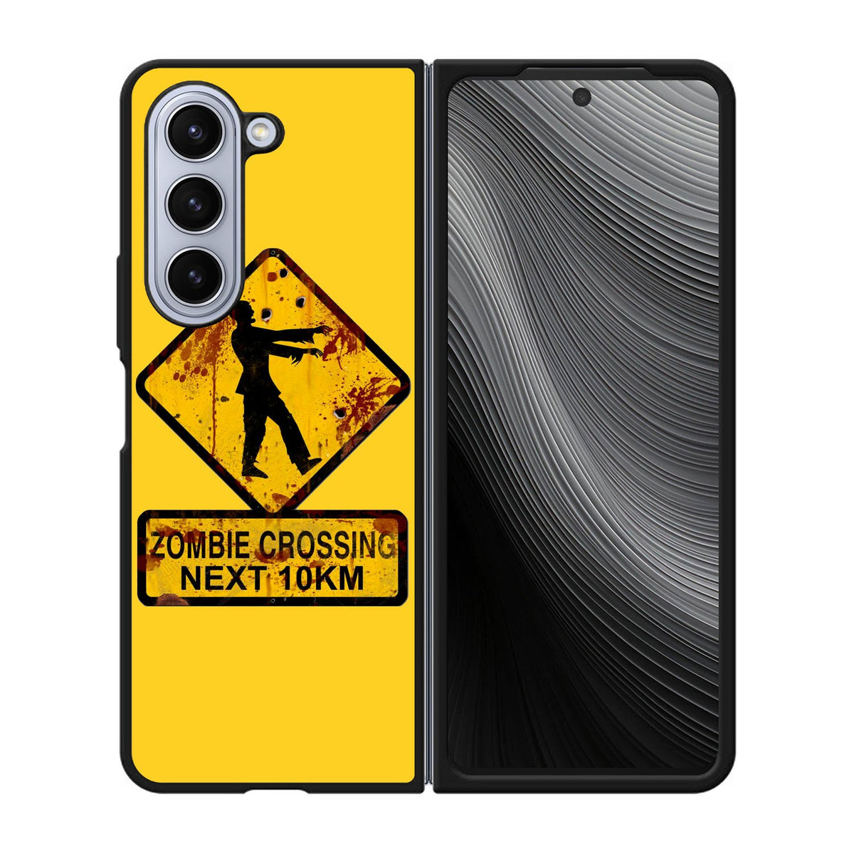 Zombie Crossing Sign Case Samsung Galaxy z Fold 5 5G BC1977