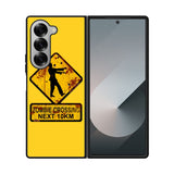 Zombie Crossing Sign Case Samsung Galaxy Z Fold 6 5G BC1977
