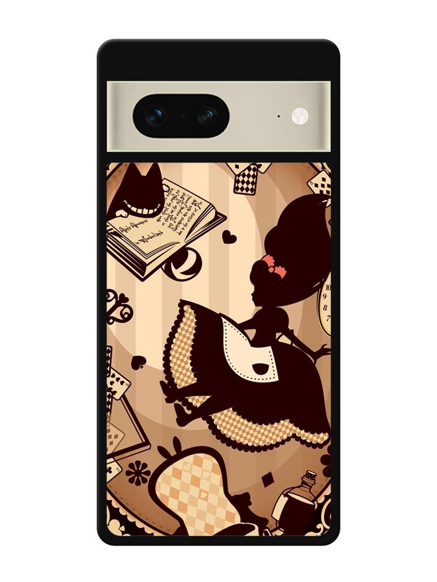 Alice in Wonderland Brown Google Pixel 7 Case
