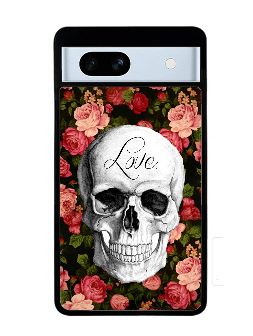 Rose Skull Google Pixel 7A Case