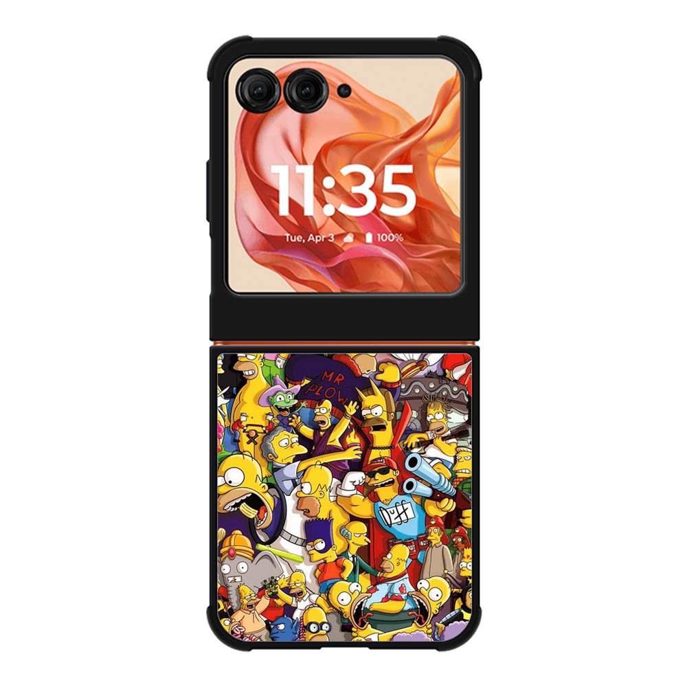 The Simpsons Collage Motorola Moto Razr 2025/2024 , Moto Razr 60/50 Case BC2010