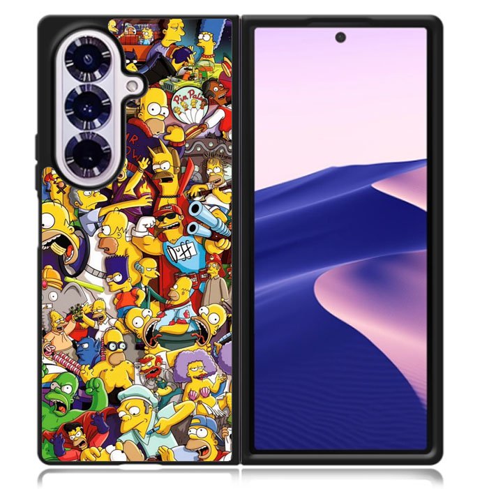 The Simpsons Collage Samsung Galaxy Z Fold 7 5G Case BC2010