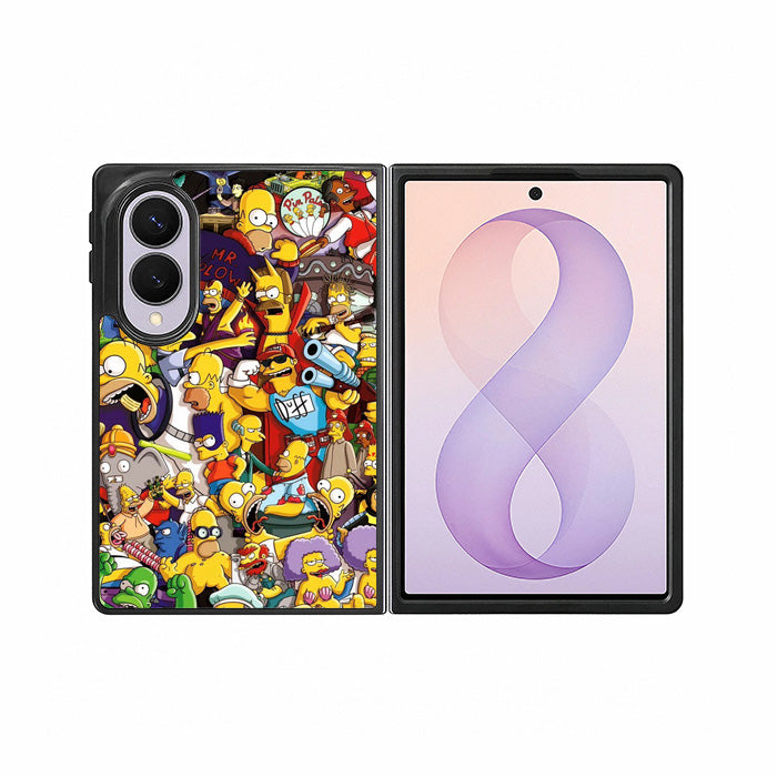 The Simpsons Collage Samsung Galaxy Z Fold 8 Case BC2010