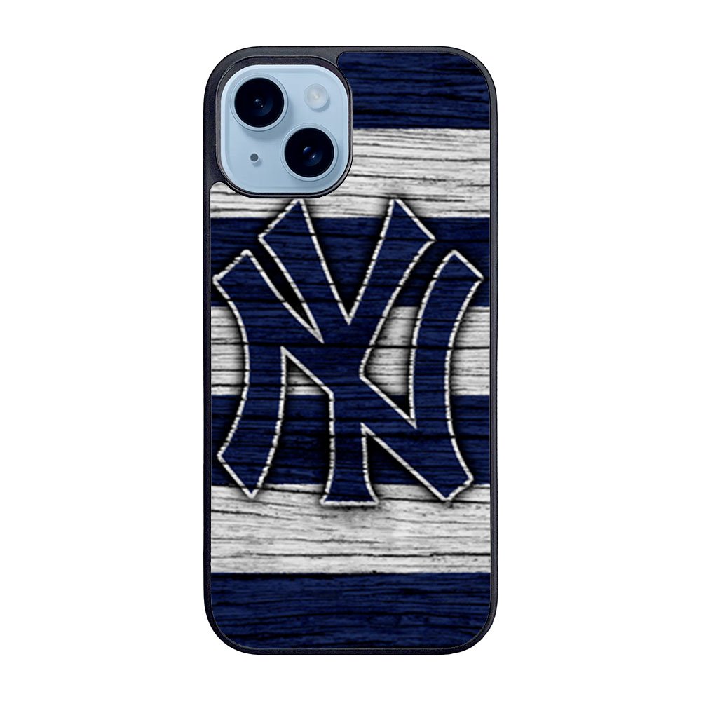 New York yankees wood Logo Case iPhone 15 BC2087