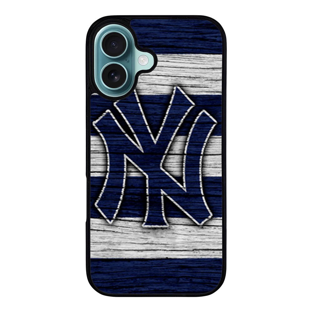 New York yankees wood Logo Case iPhone 16 Plus BC2087