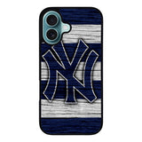 New York yankees wood Logo Case iPhone 16 Plus BC2087
