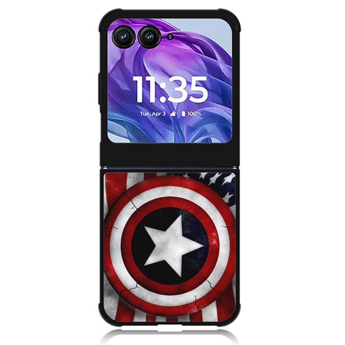 Shield Captain America Motorola Moto Razr 2024 , Moto Razr 50 Case