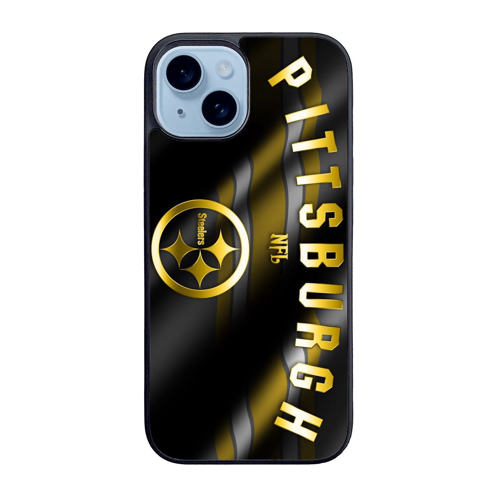 Pittsburgh NFL Gold Case iPhone 15 Plus BC2018