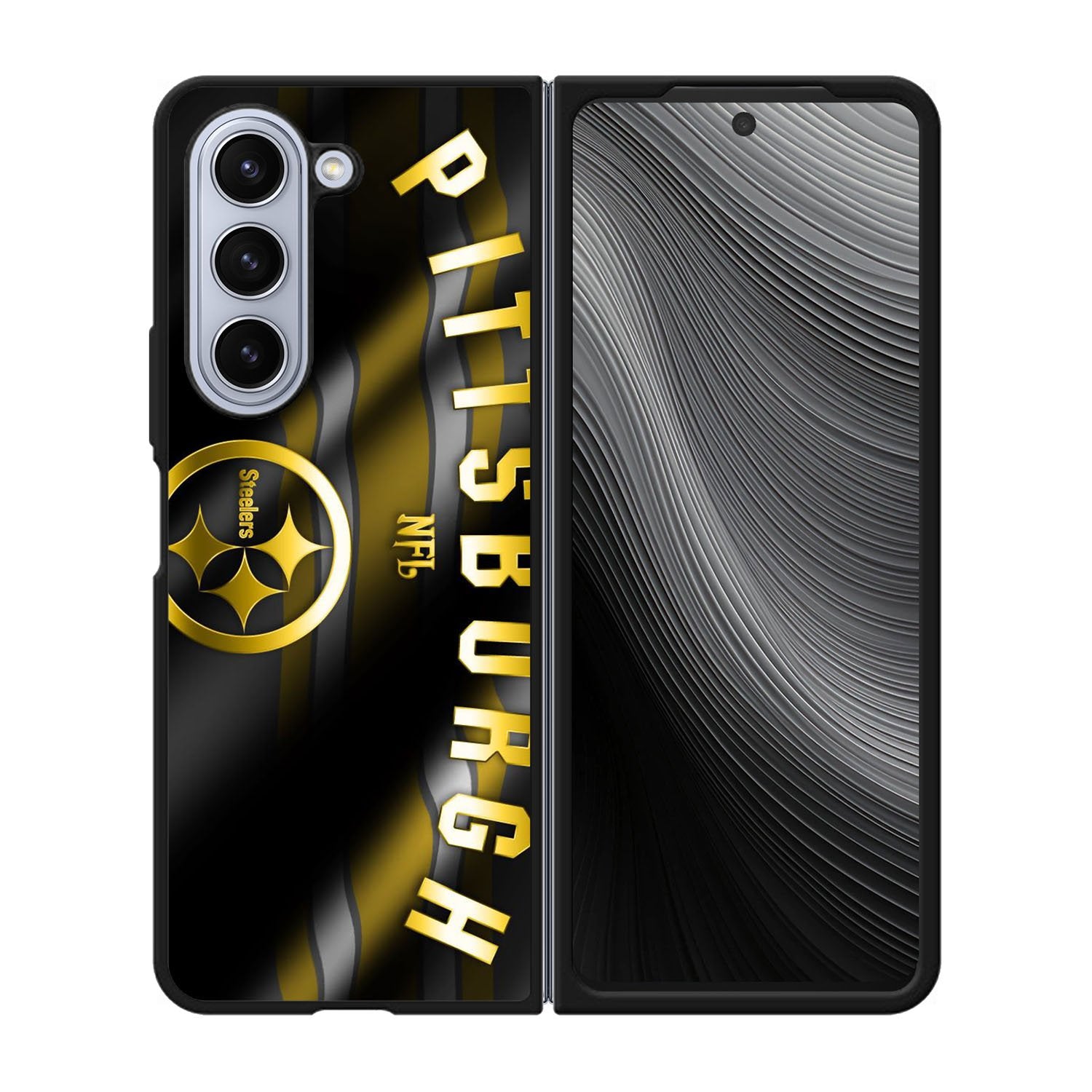 Pittsburgh NFL Gold Case Samsung Galaxy z Fold 5 5G BC2018