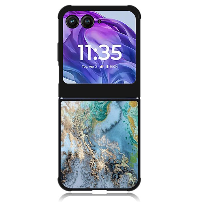Marble Blue Motorola Moto Razr 2024 , Moto Razr 50 Case