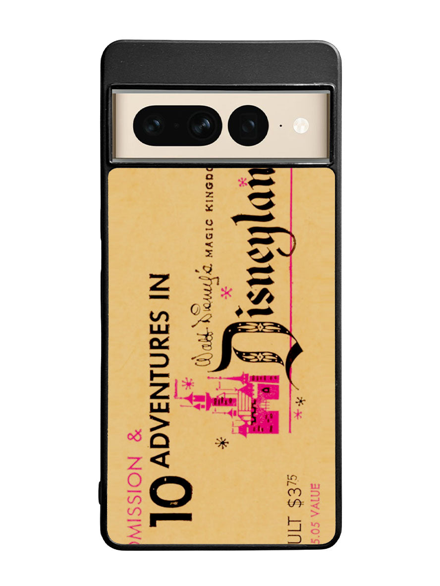 Vintage Disneyland Ticket Google Pixel 7 Pro Case