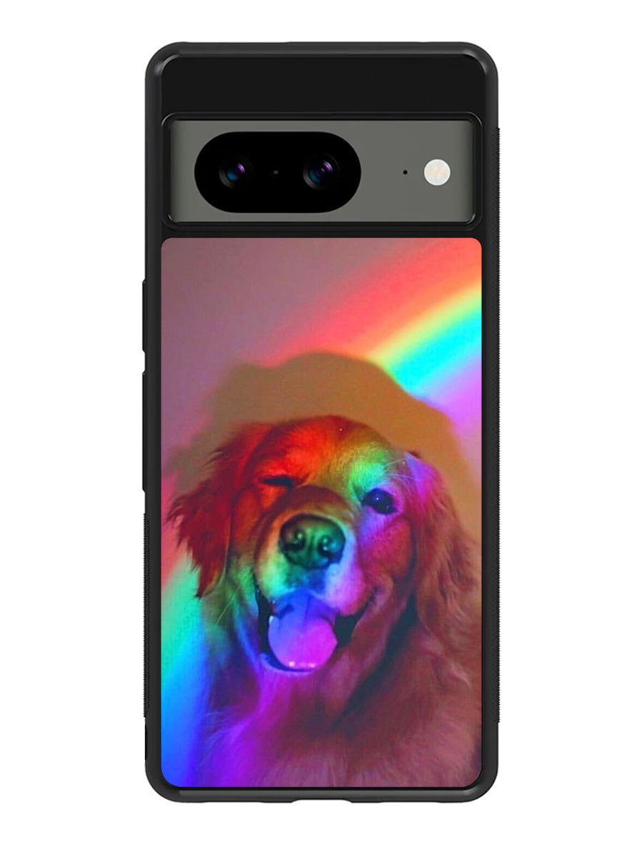 Dog Rainbow Light Google Pixel 8a Case