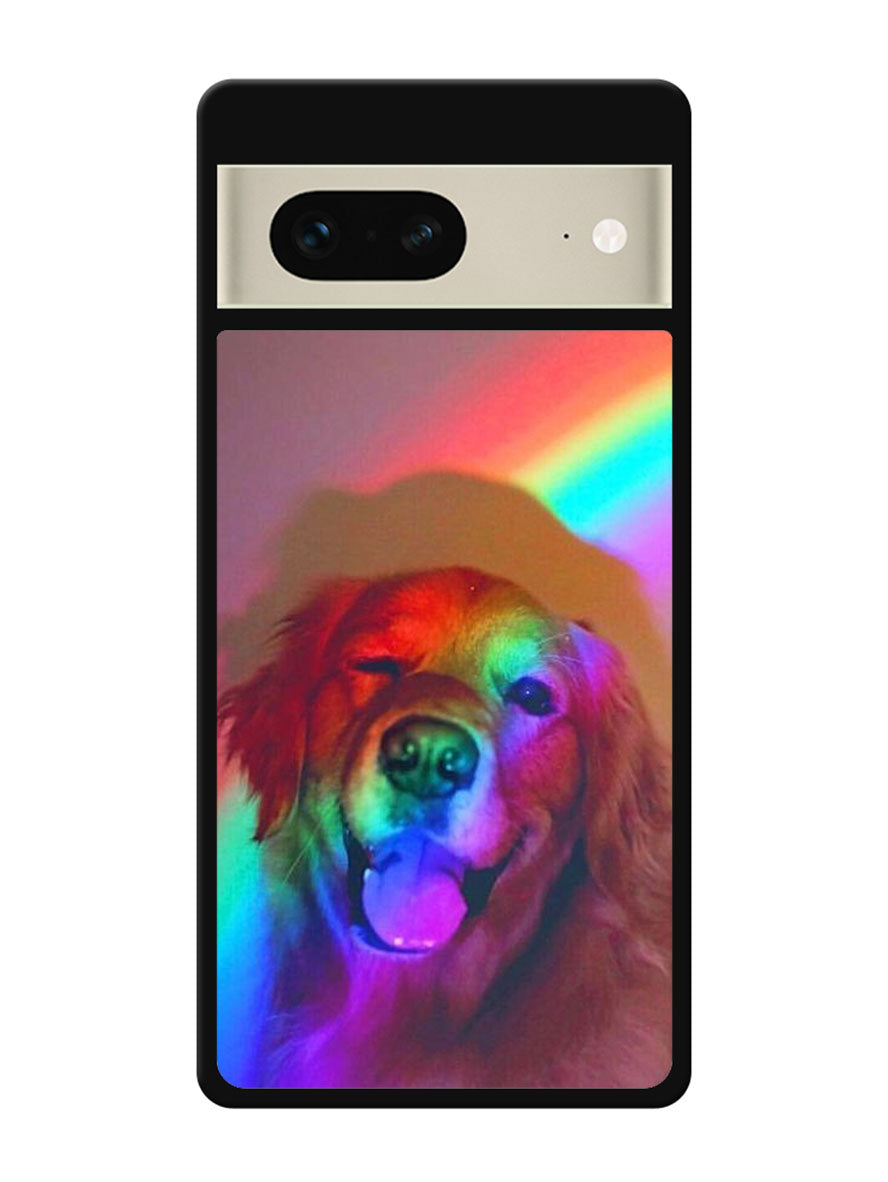 Dog Rainbow Light Google Pixel 7 Case