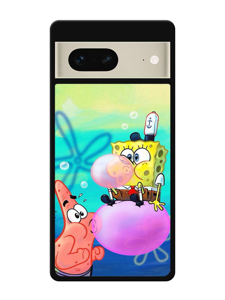 Spongebob X Patrick Bubble Gum Pain Google Pixel 7 Case