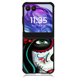 Sugar Skull Acrylic Paintin Motorola Moto Razr 2024 , Moto Razr 50 Case