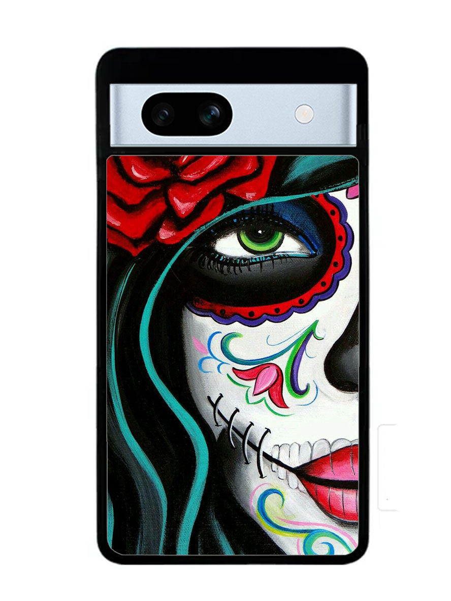 Sugar Skull Acrylic Paintin Google Pixel 7A Case