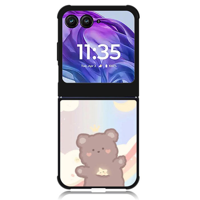 Kawaii Cute Bear Motorola Moto Razr 2024 , Moto Razr 50 Case