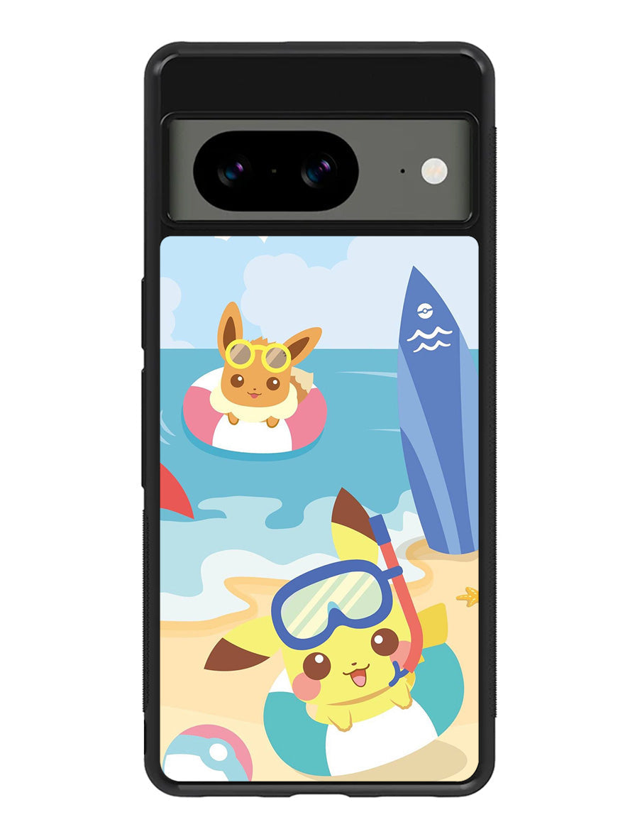 Pikachu Eevee Pokemon Google Pixel 8a Case