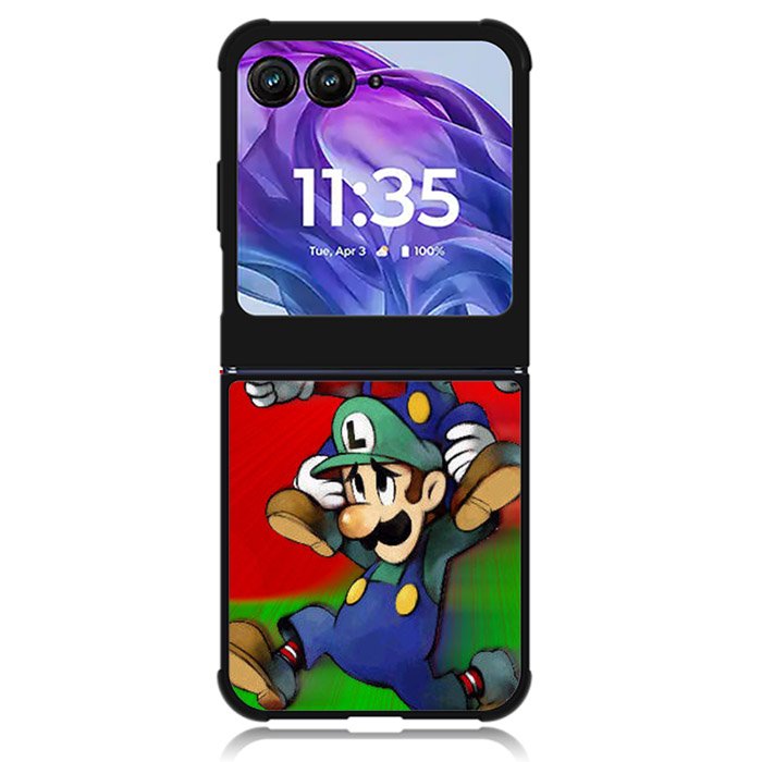 Luigi Mario Cute Cartoon Motorola Moto Razr 2024 , Moto Razr 50 Case