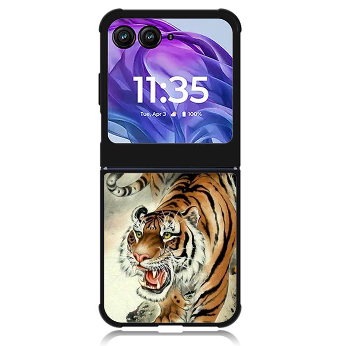 Tiger Japanese Painting Motorola Moto Razr 2024 , Moto Razr 50 Case